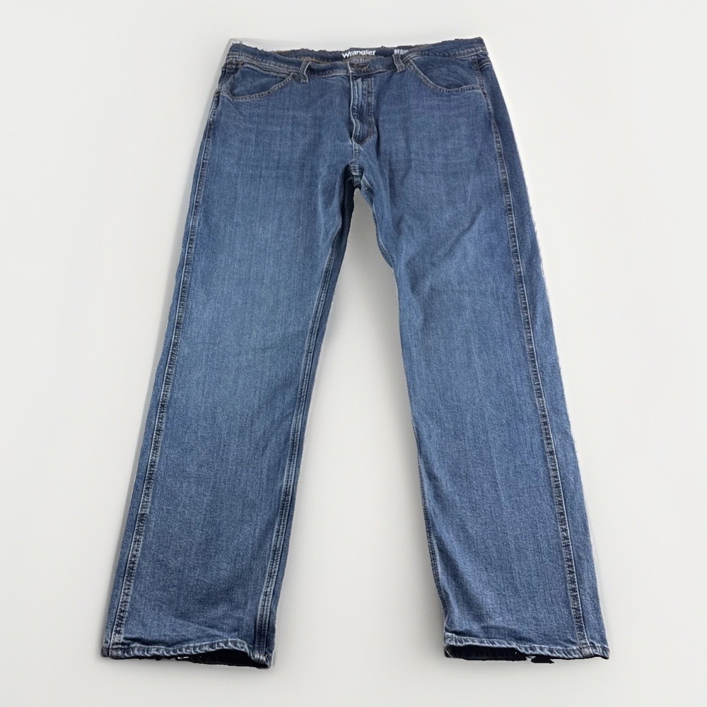 Wrangler Regular Fit Jeans Mens 38x29 Blue Denim Stretch Pants Straight Medium
